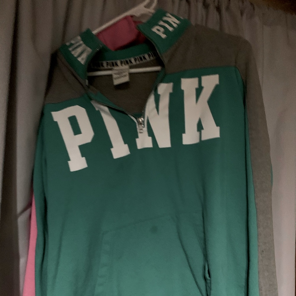 Pink quarter zip